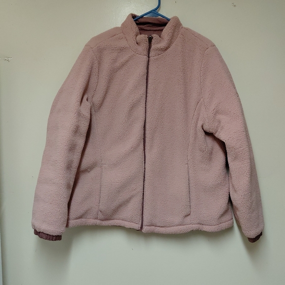 ZeroExposur Women's Reversable Pink Fleece Plus Size Puffer Coat Size XL - Picture 5 of 16
